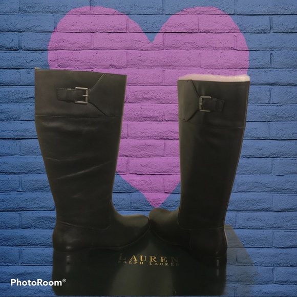 NWOT LAUREN RALPH LAUREN BLACK SIGRID BOOTS - Picture 6 of 15